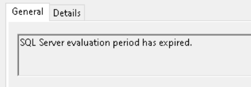 License Expired SQL Server Evaluation Edition